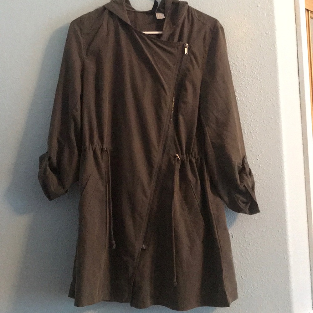 Lightweight Hooded Green Jacket